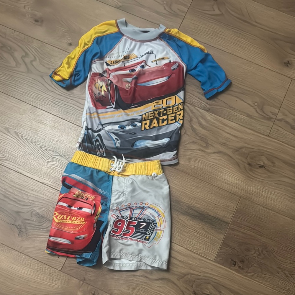 Disney Cars Racing Swim Set - Blue, Yellow, Red